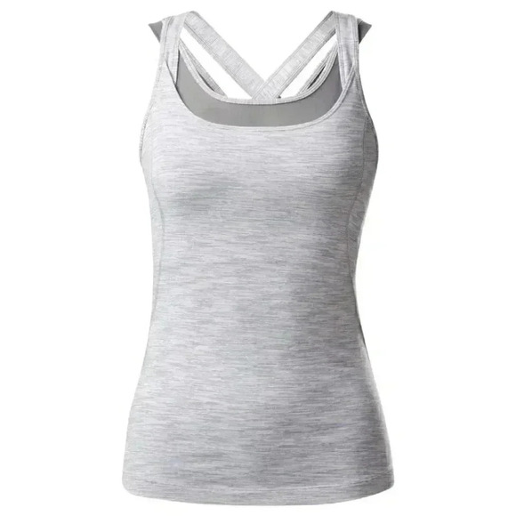 Lululemon Compassion yoga athletic cotton casual crossback stretchy tank top  4 - Picture 4 of 5